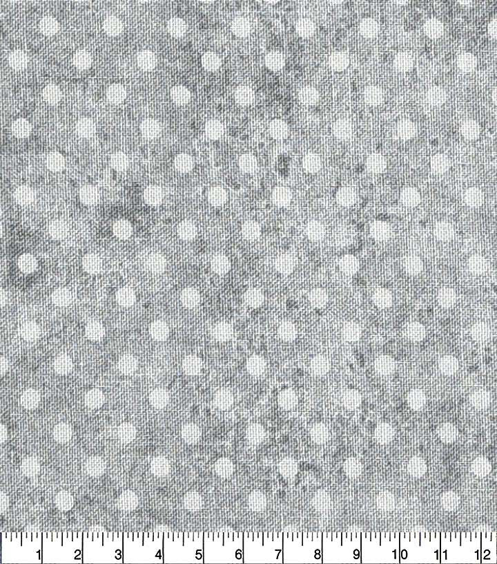 18 x 21 Dots on Gray Quilt Cotton Fabric Quarter by Keepsake Calico