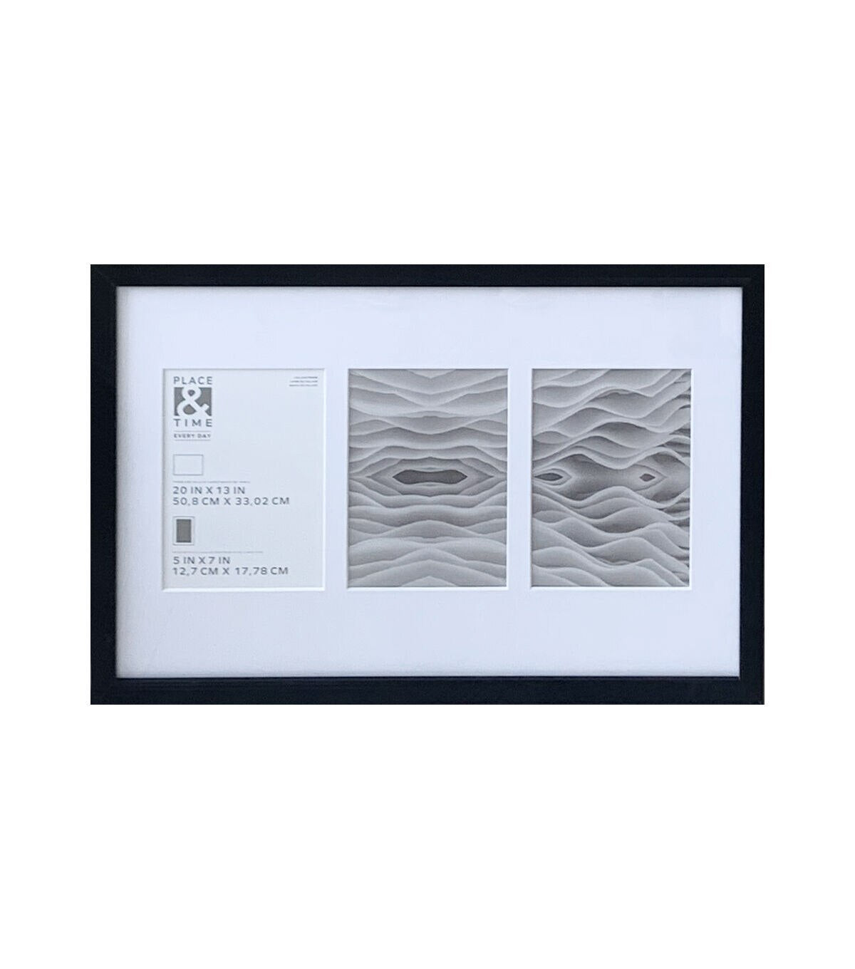 5 x 7 Black 3 Photo Collage Frame by Place & Time