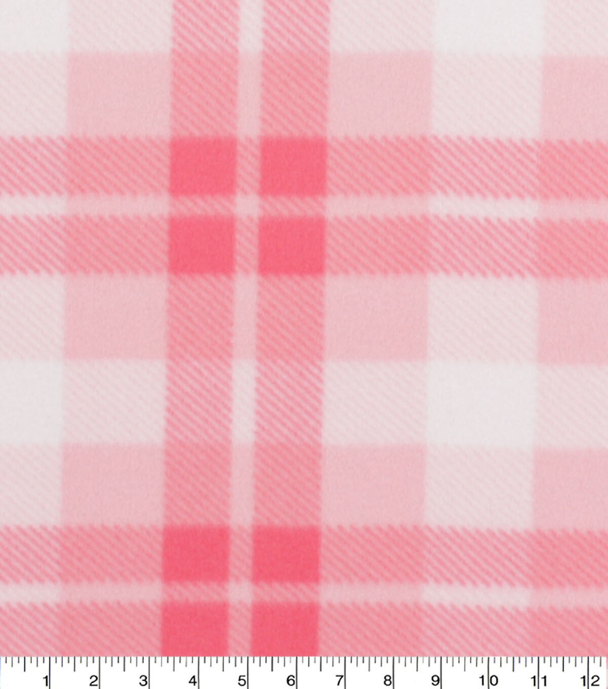 Blizzard Fleece Fabric Checker Plaid Pink