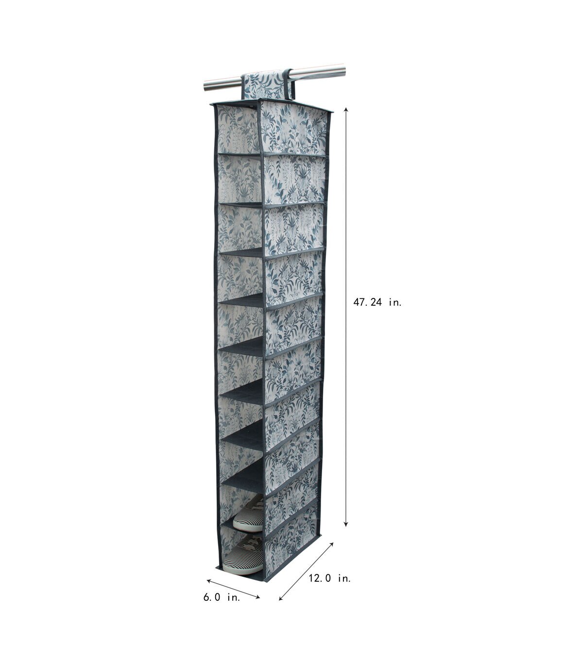 Laura Ashley 12 x 47 Parterre 10 Shelf Shoe Organizer