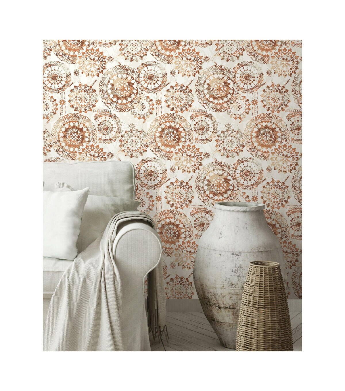 RoomMates 20.5 x 16.5' Bohemian Medallion Peel & Stick Wallpaper