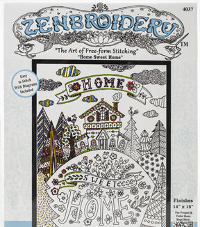 Design Works 14 x 18 Home Sweet Home Stamped Embroidery Kit