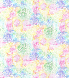 Multicolor Pastel Oil Slick Cotton Fabric Keepsake Calico
