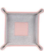 Suede-Lined Catchall Leather Valet Tray