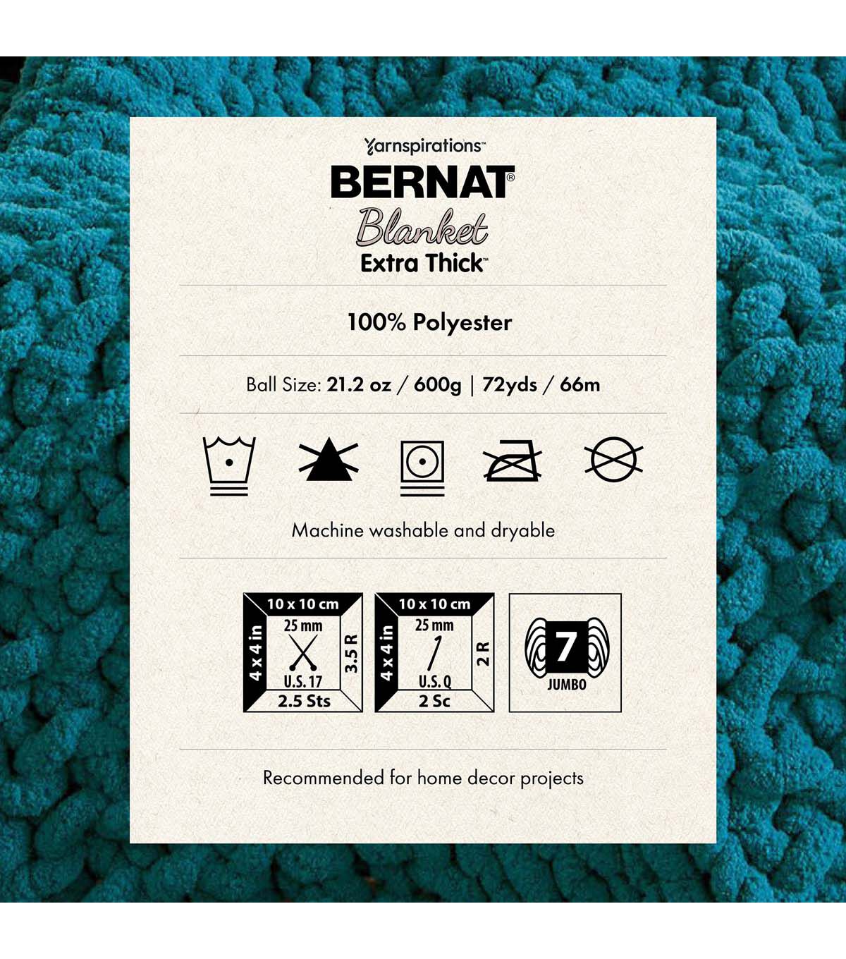 Bernat Extra Thick Blanket 72yds Jumbo Polyester Yarn 2 Bundle