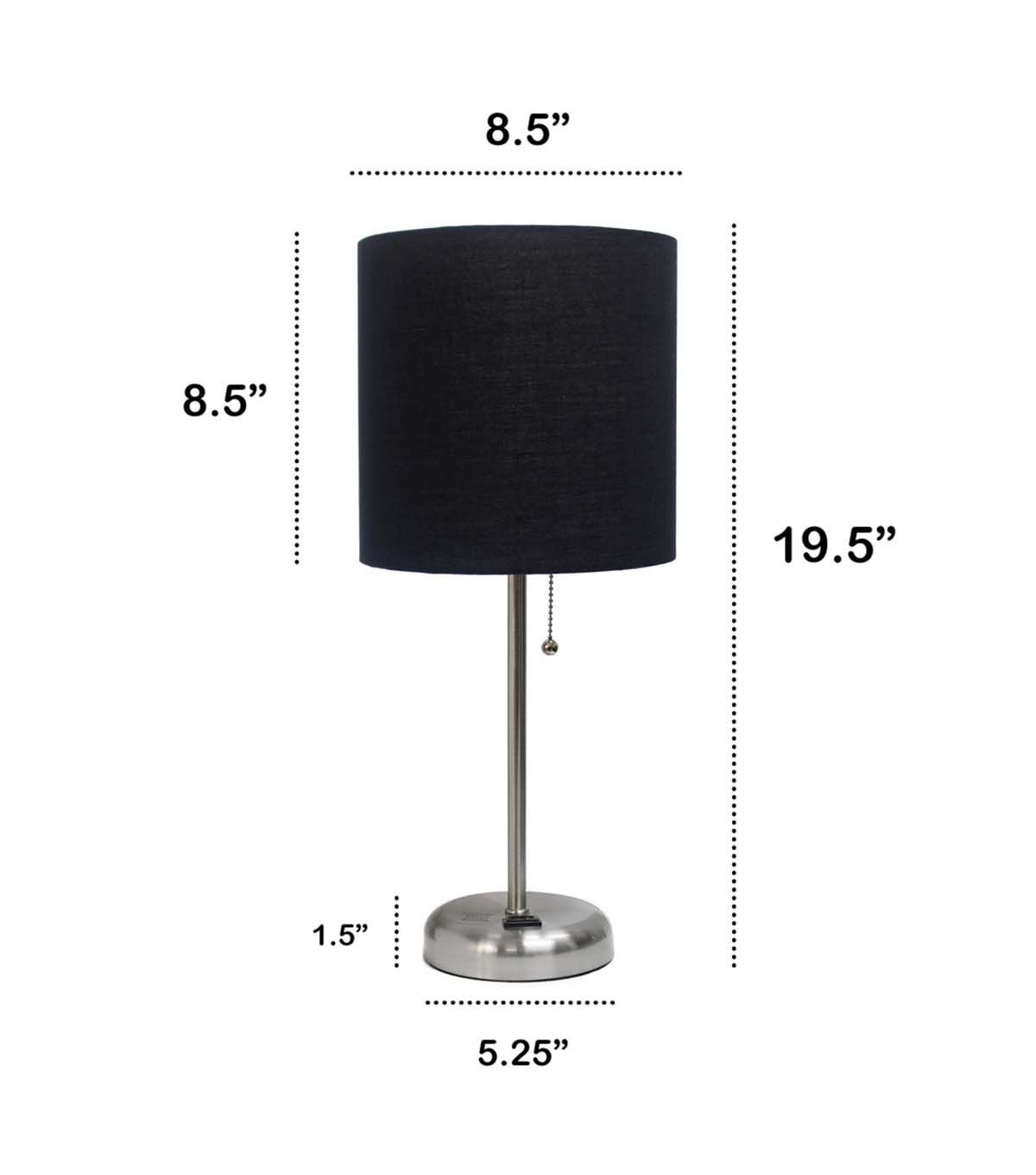 All The Rages 19.5 Metal Base Desk Lamp With Fabric Shade