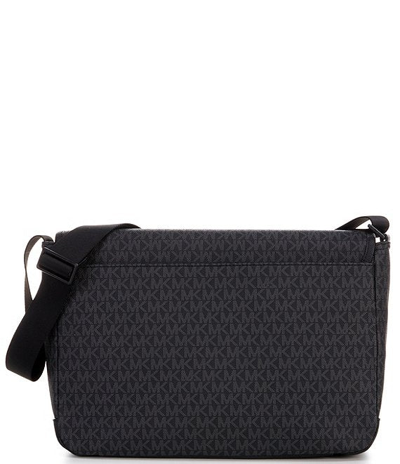 Malone Signature Logo Print Messenger Bag