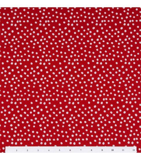 Irregular Dots on Red Quilt Cotton Fabric by Keepsake Calico