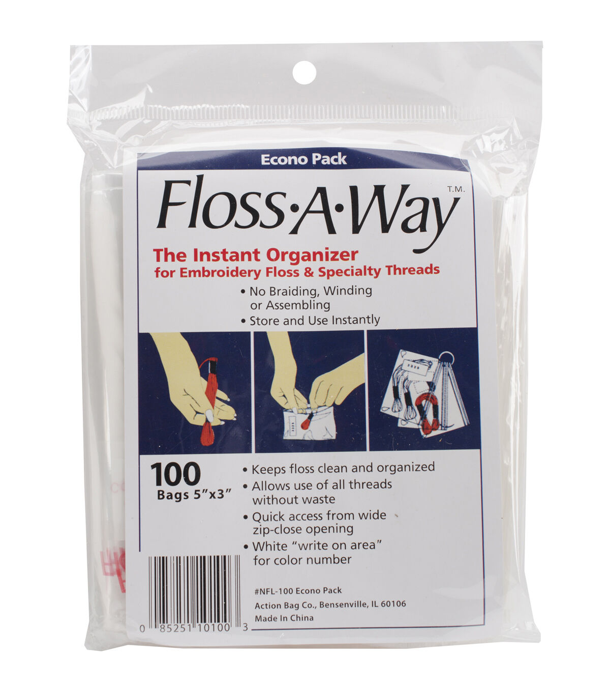 Floss A Way Econo Pack 100 Bags