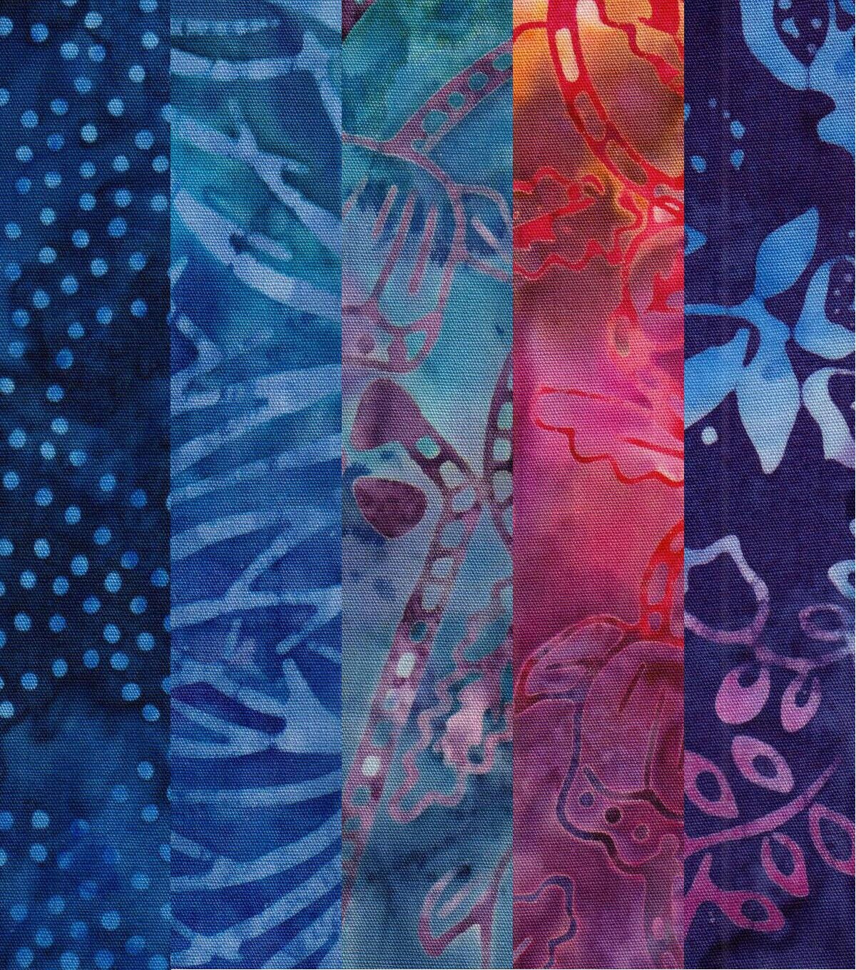 Purple Batik 18x21 Cotton Fabric Quarter Bundle