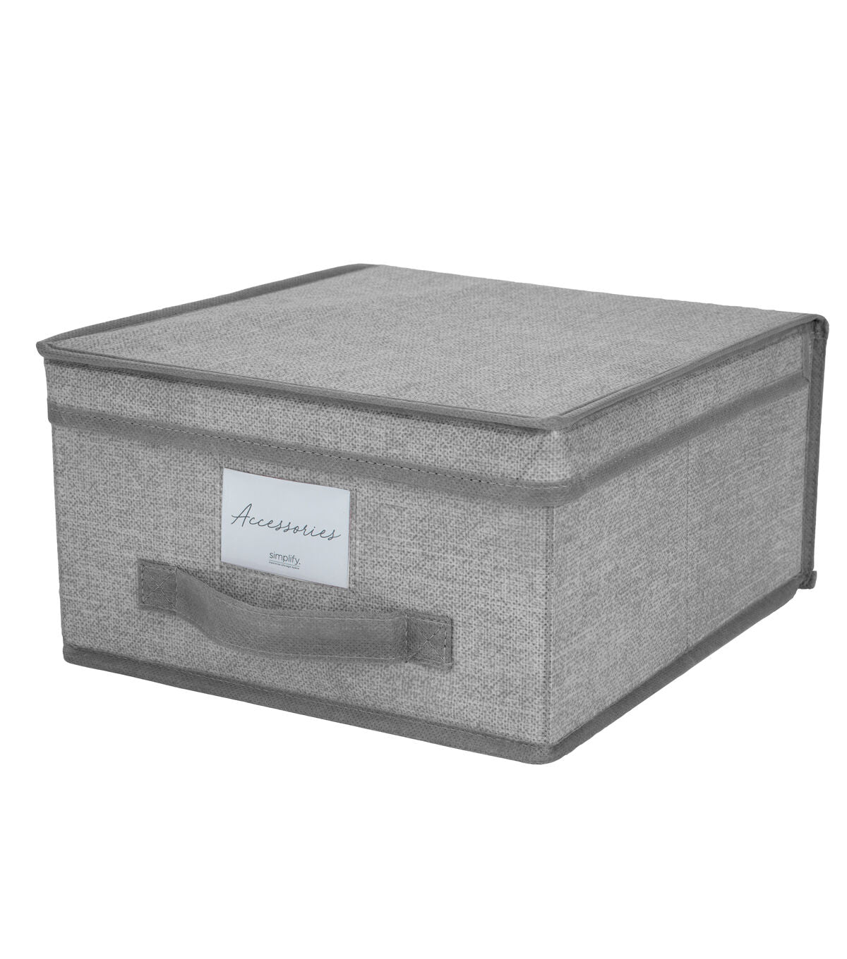 Simplify 11 x 12 Heather Gray Storage Box