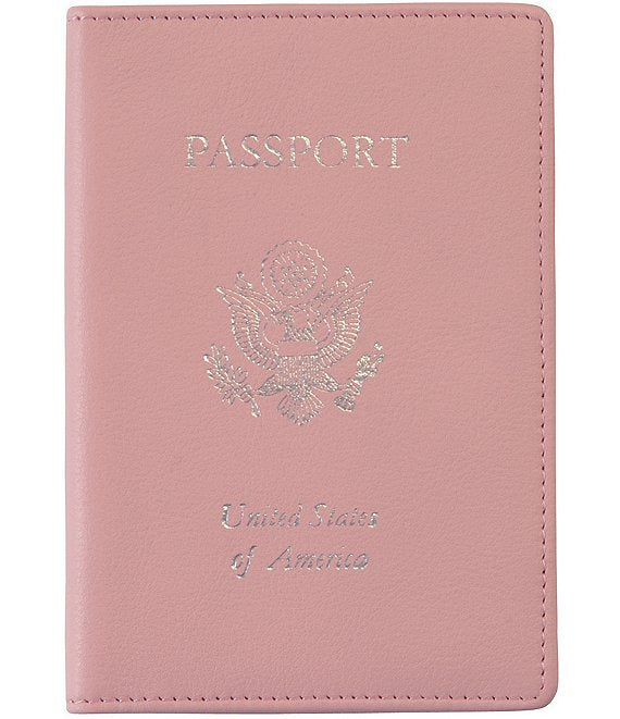 RFID Blocking Gold Lettered Passport Case