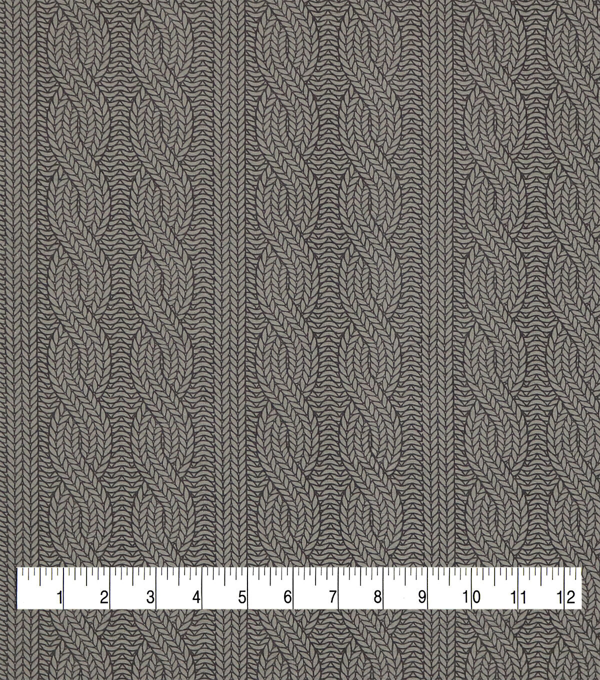 Knit Pattern Gray 108 Wide Flannel Fabric