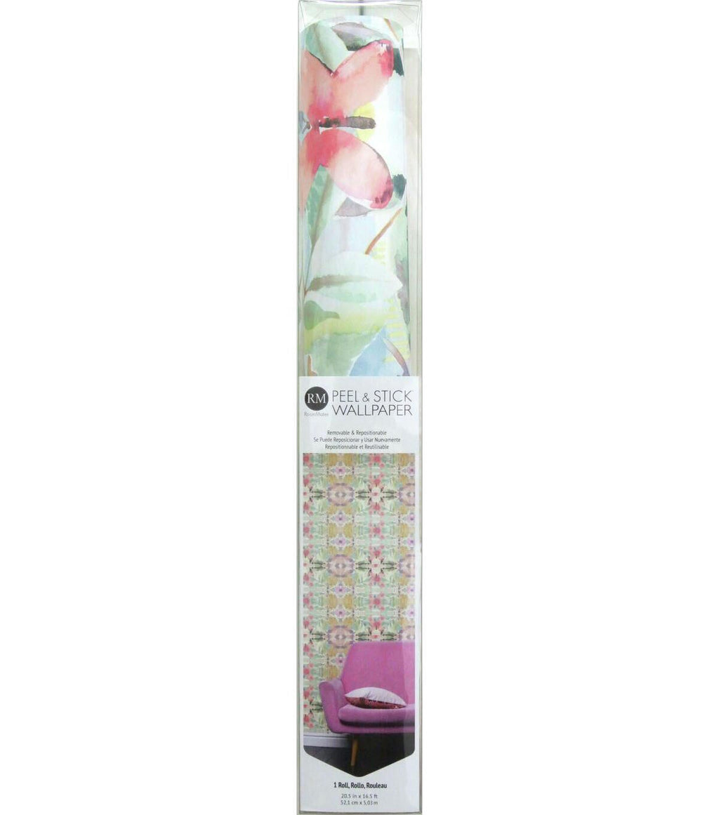 RoomMates Wallpaper Pink Synchronized Floral