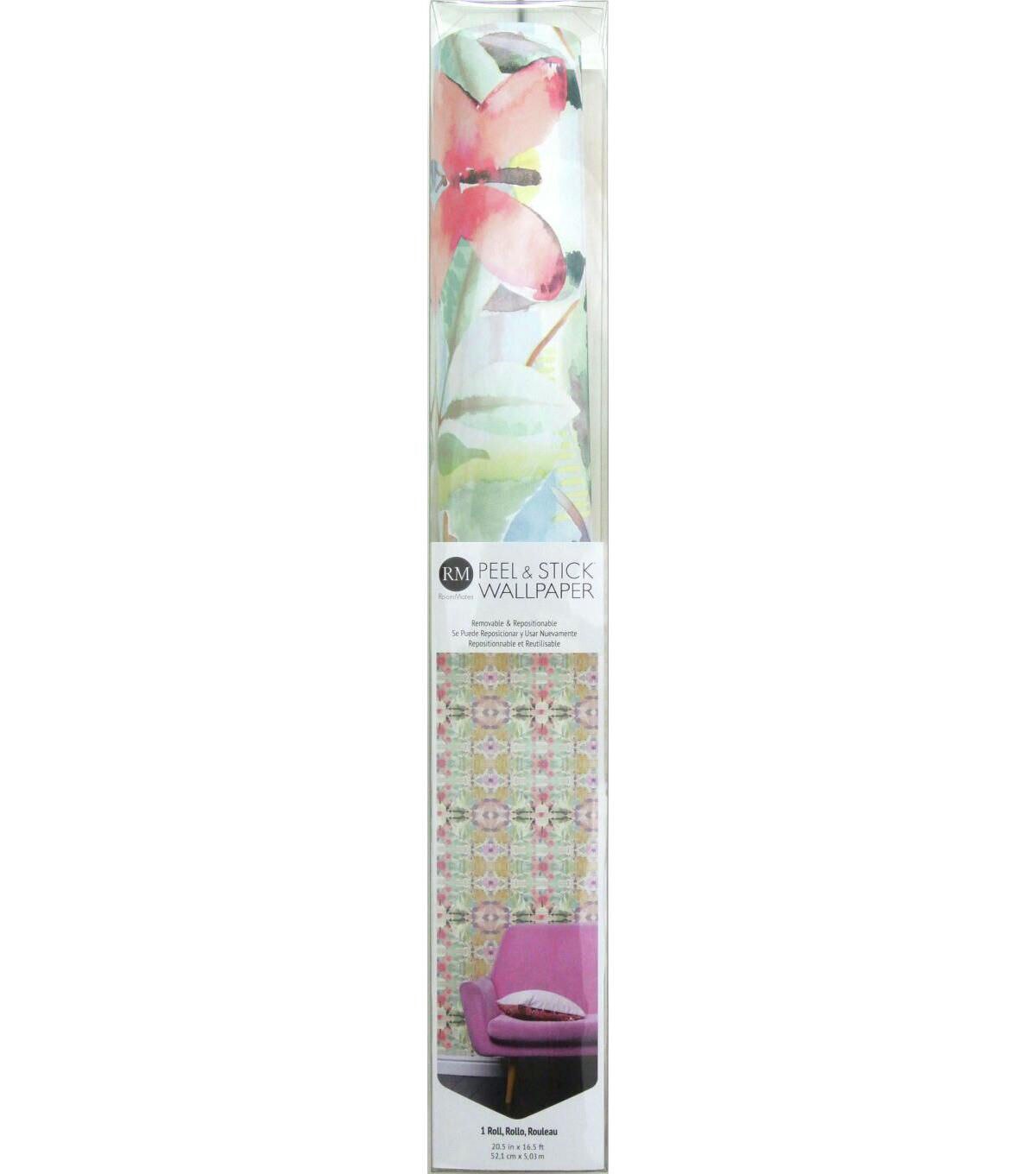 RoomMates Wallpaper Pink Synchronized Floral
