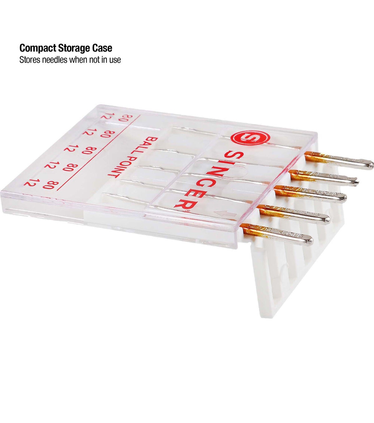 SINGER 80/12 Ball Point Sewing Machine Needles 5pk