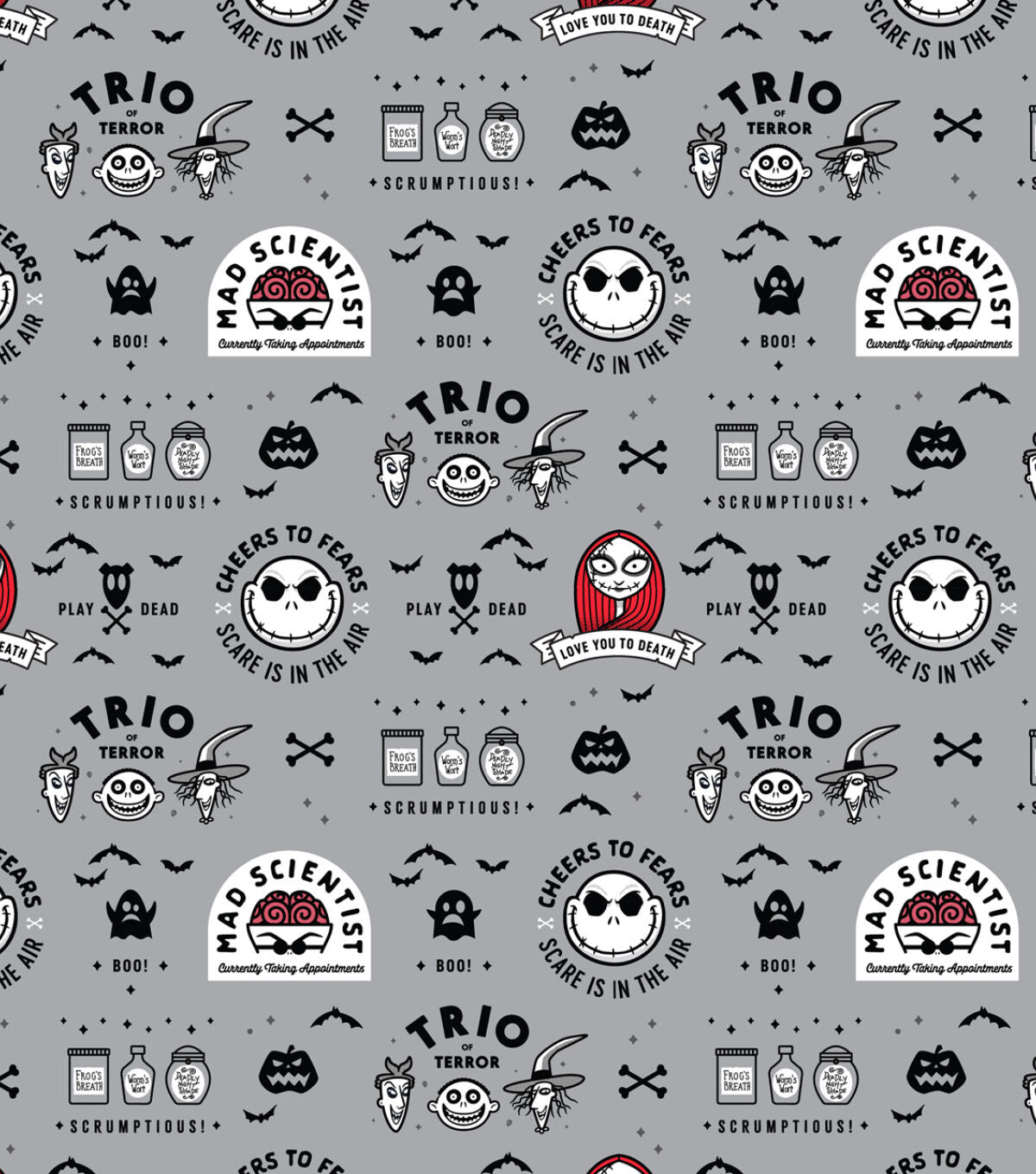 Nightmare Before Christmas Icon Fleece Fabric