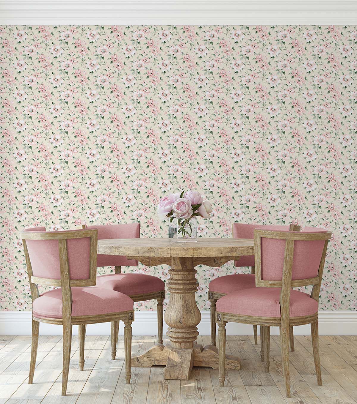 Surface Style 20.5' x 18' Petal Whispery Floral Peel & Stick Wallpaper