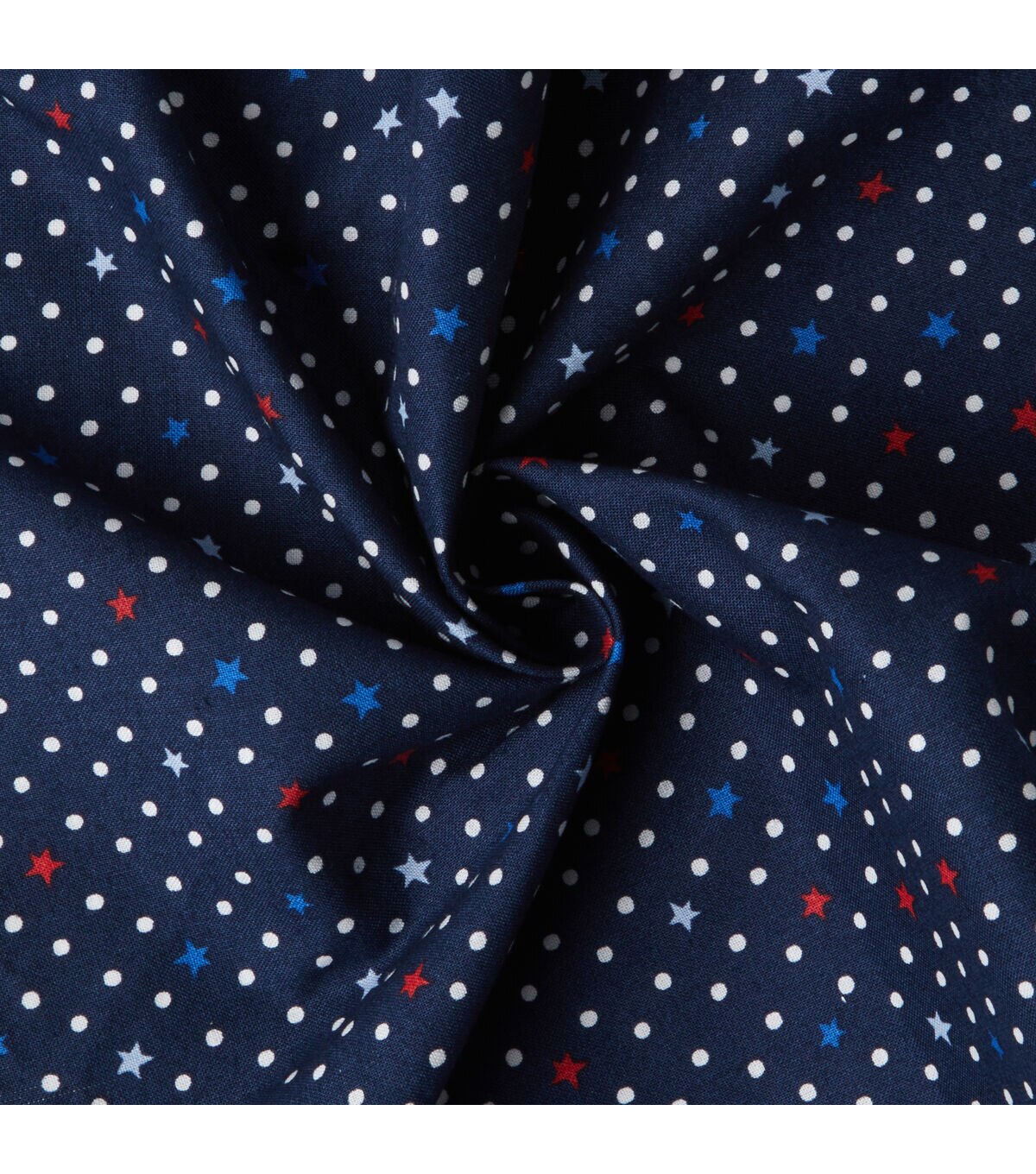 Stars And Dots Patriotic Cotton Fabric