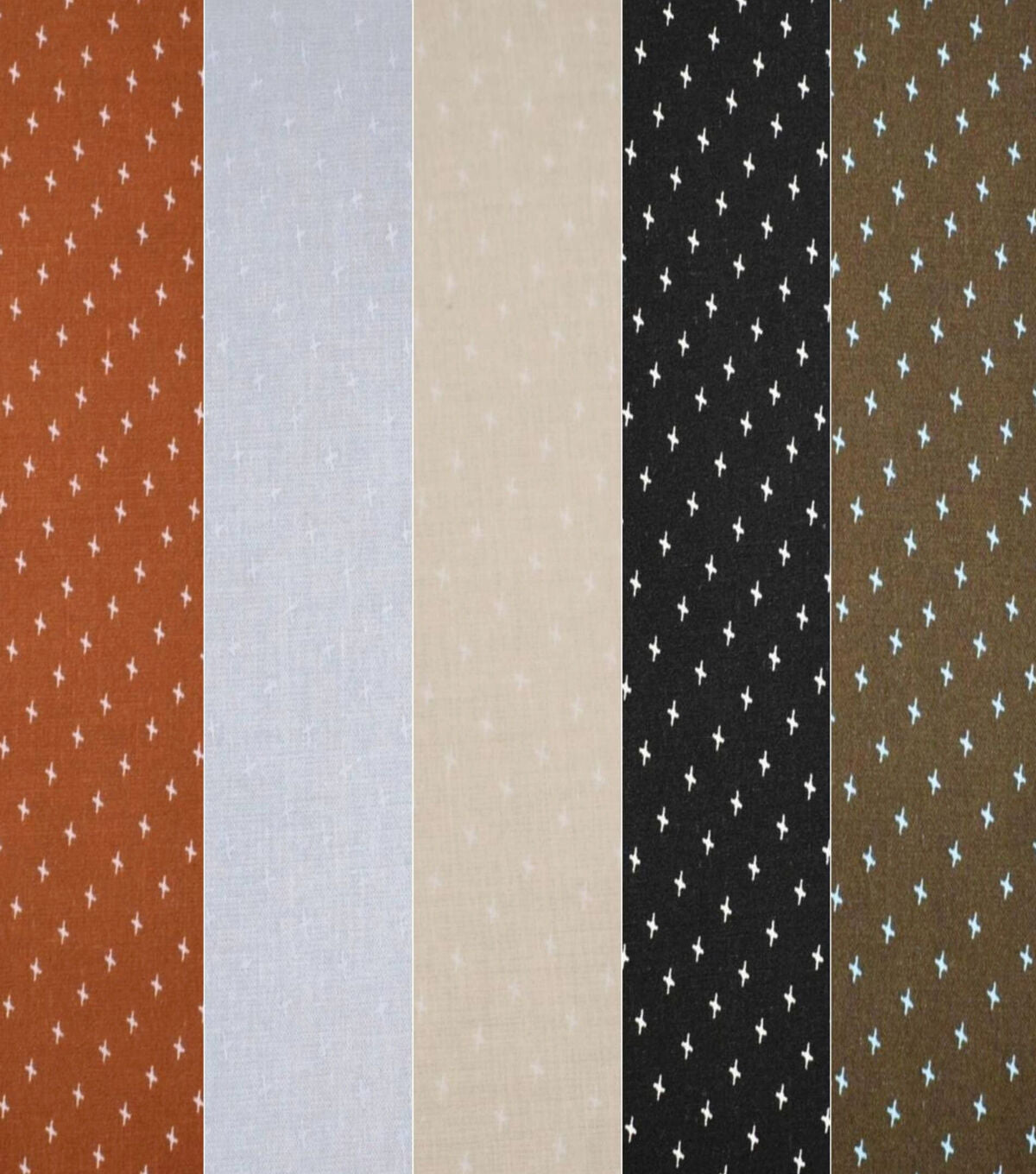 18 x 21 Geometric Cotton Fabric Quarter Bundle 5ct