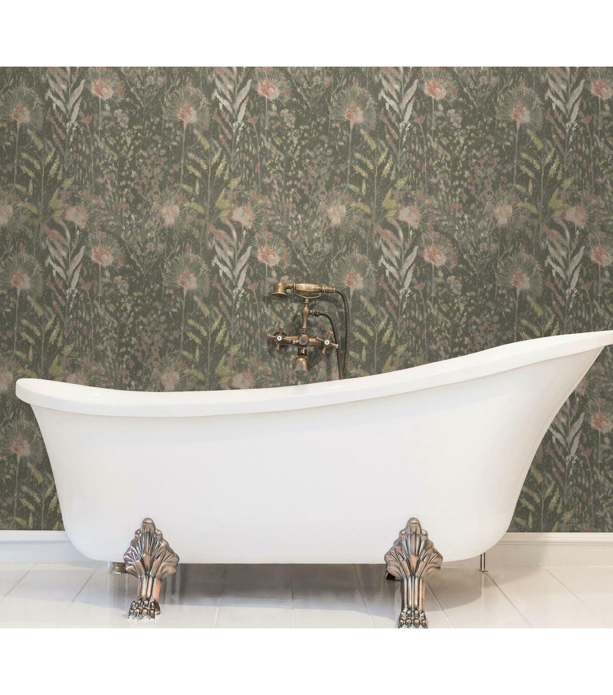 RoomMates 20.5 x 16.5' Brown Dandelion Peel & Stick Wallpaper