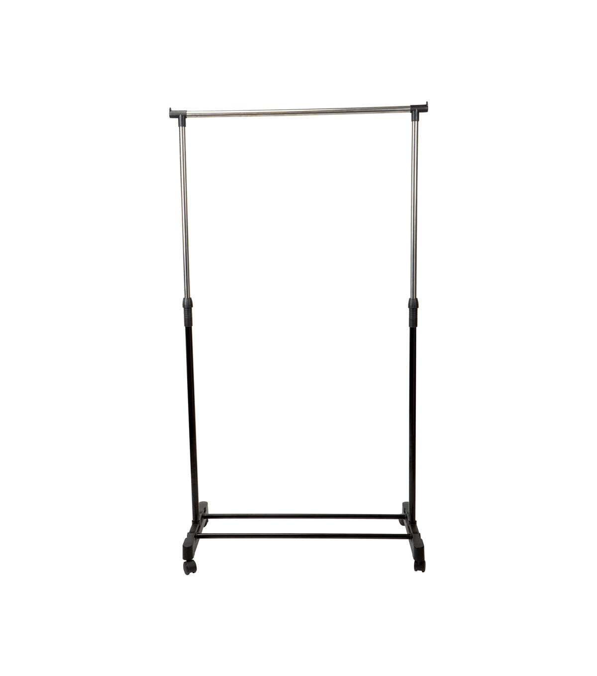 Simplify 31.5 Single Tier Adjustable Height Rolling Garment Rack