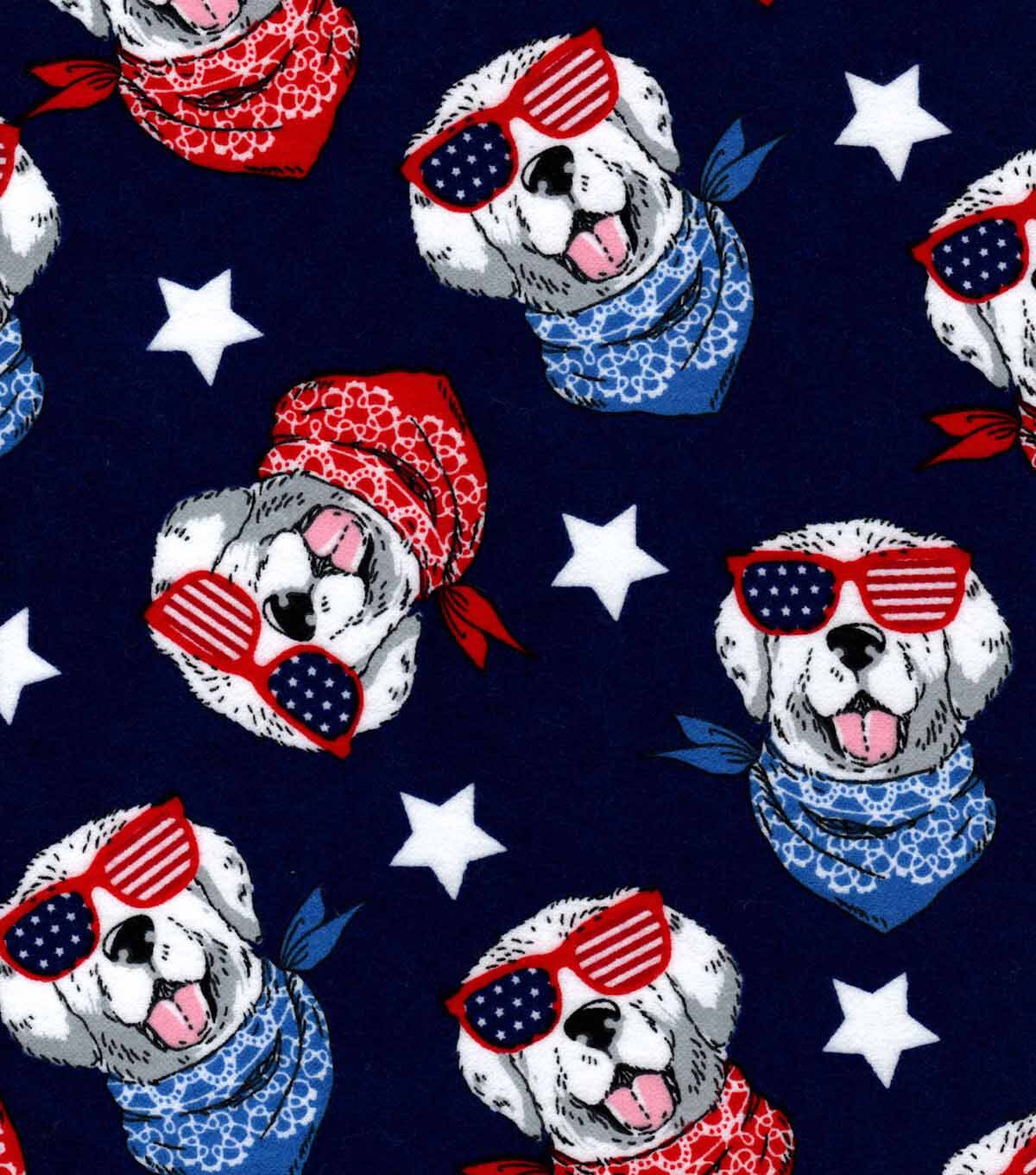 USA Dogs Super Snuggle Flannel Fabric