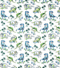 Super Snuggle Skateboarding Dinos Flannel Fabric