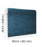 RoomMates Wallpaper Blue Grasscloth