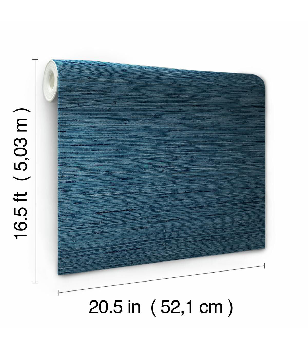 RoomMates Wallpaper Blue Grasscloth