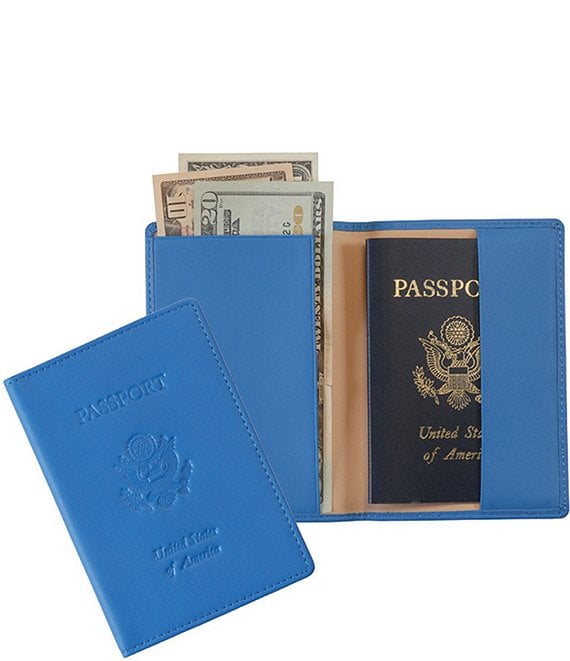 RFID Blocking Black Lettered Passport Case