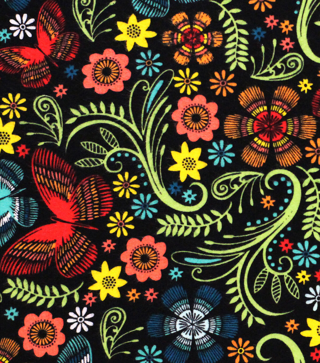 Fall Butterfly Super Snuggle Flannel Fabric