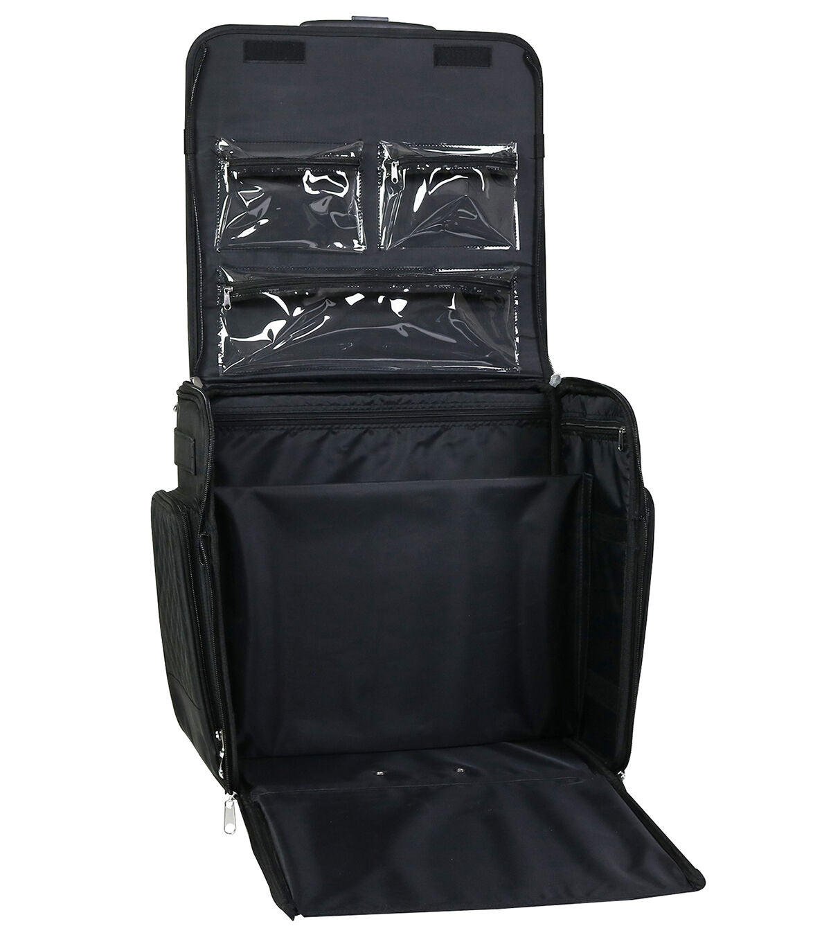 Everything Mary 17.5 Black Quilted Rolling Papercraft Craft Case