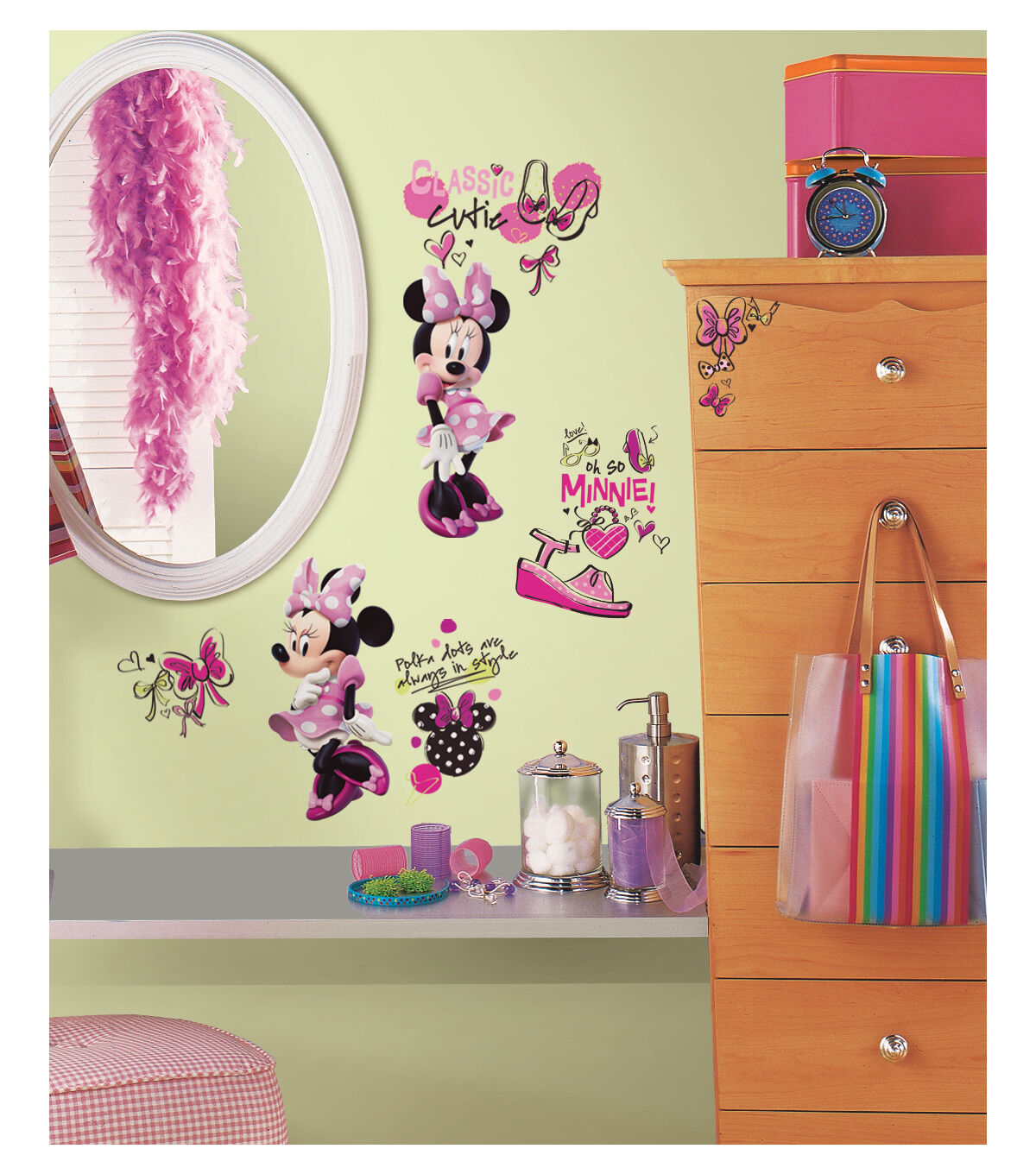 RoomMates Peel & Stick Wall Decals Minnie Fashionista
