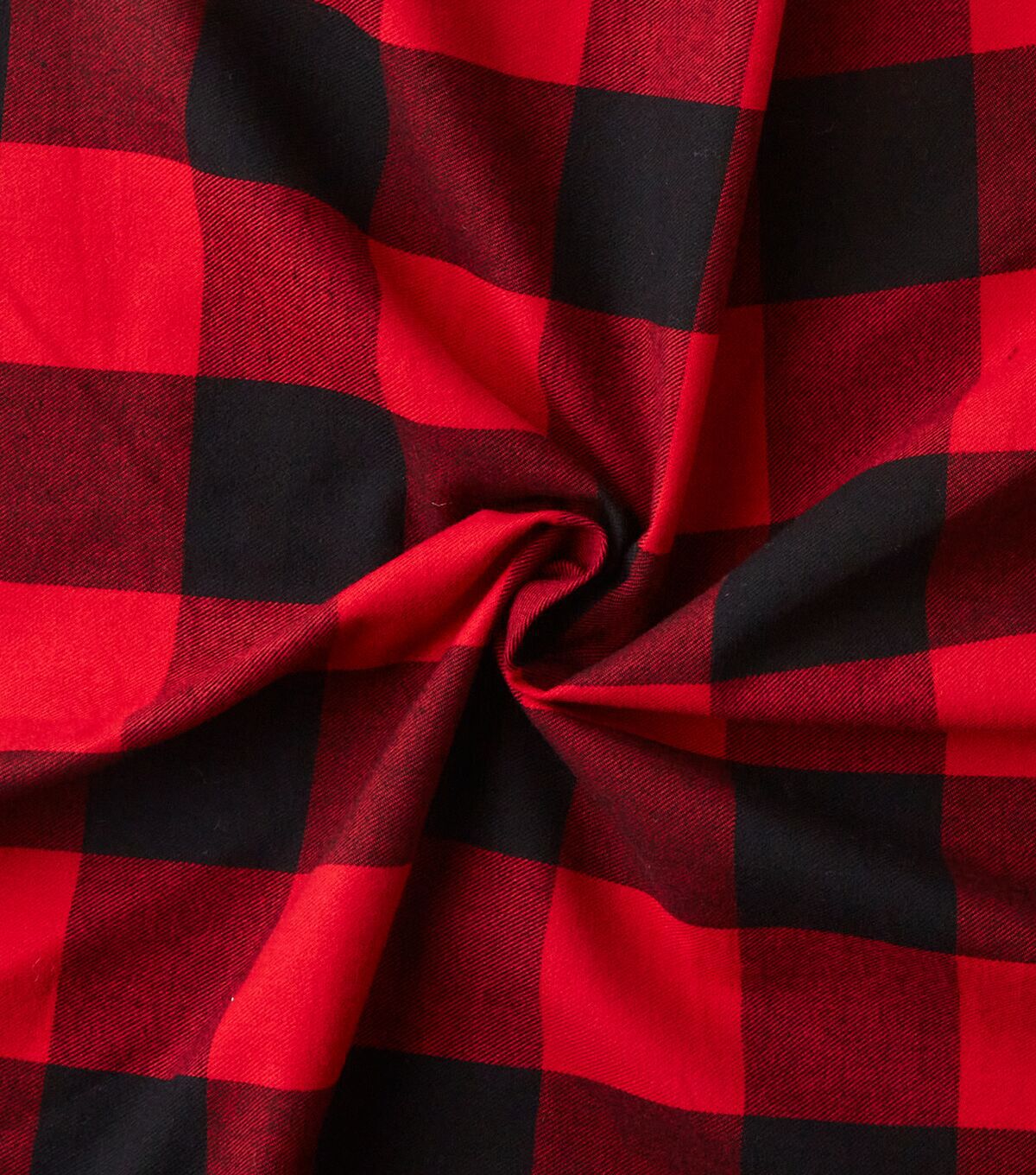 Eddie Bauer Red & Black Buffalo Check Cotton Tencel Flannel Fabric