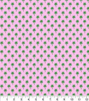 Fabric Traditions Palm Trees on Pink Novelty Cotton Fabric