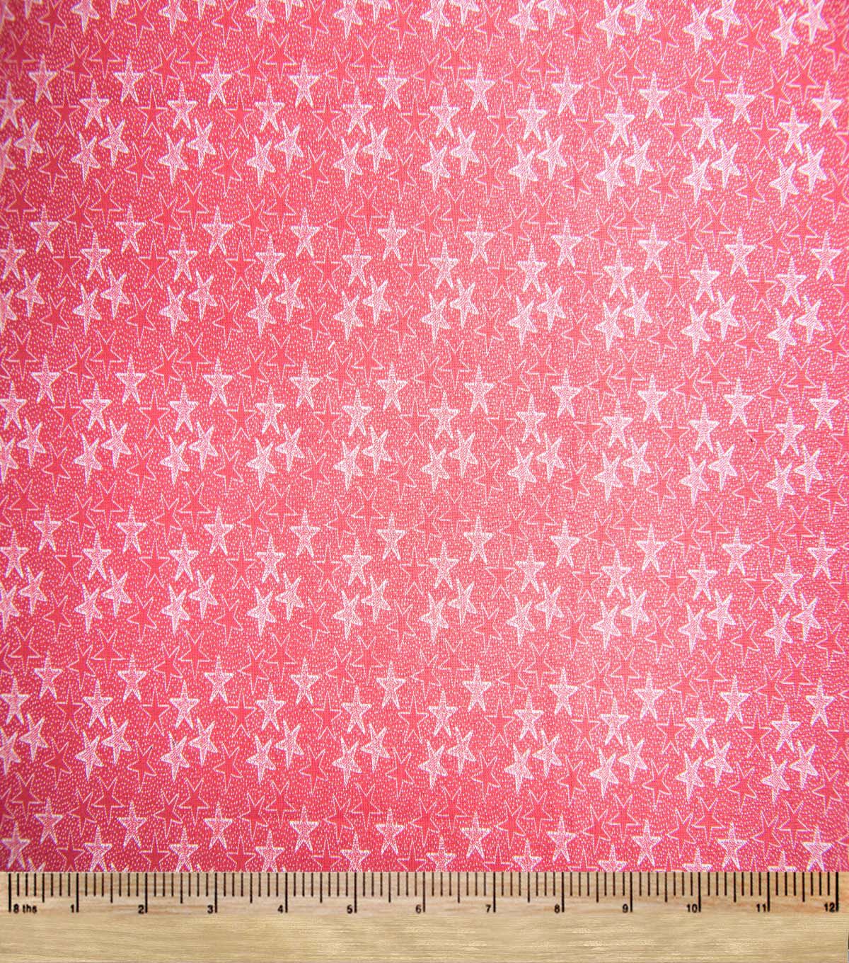 18 x 21 Red Stars Cotton Fabric Quarter 1pc