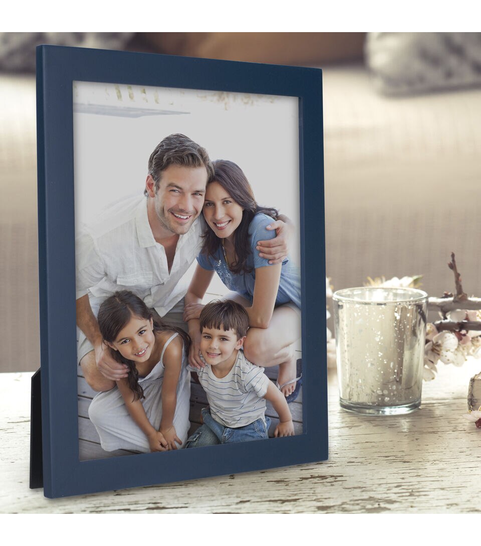 Malden Blue Linear Tabletop & Wall Picture Frame