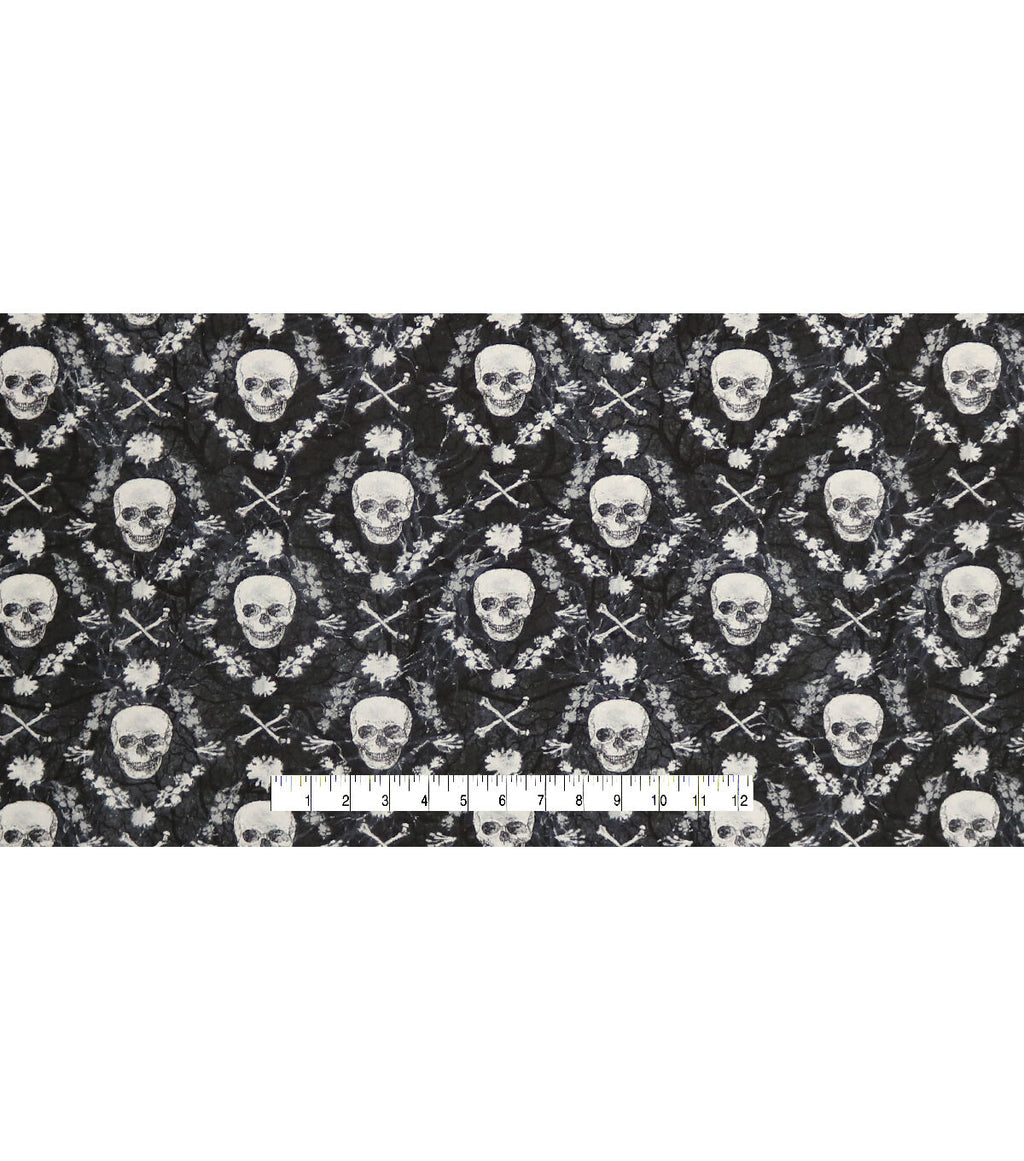 Skulls Halloween Super Snuggle Flannel Fabric
