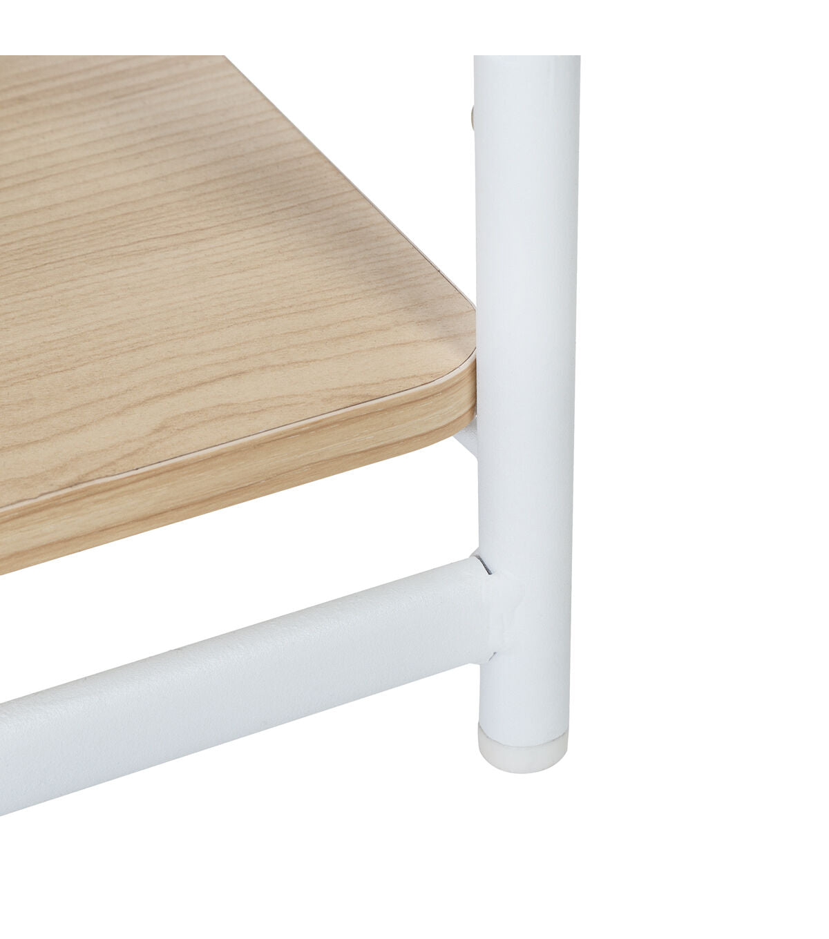 Honey Can Do 15.5 x 33.5 White & Natural 3 Tier Wood & Metal Shelf