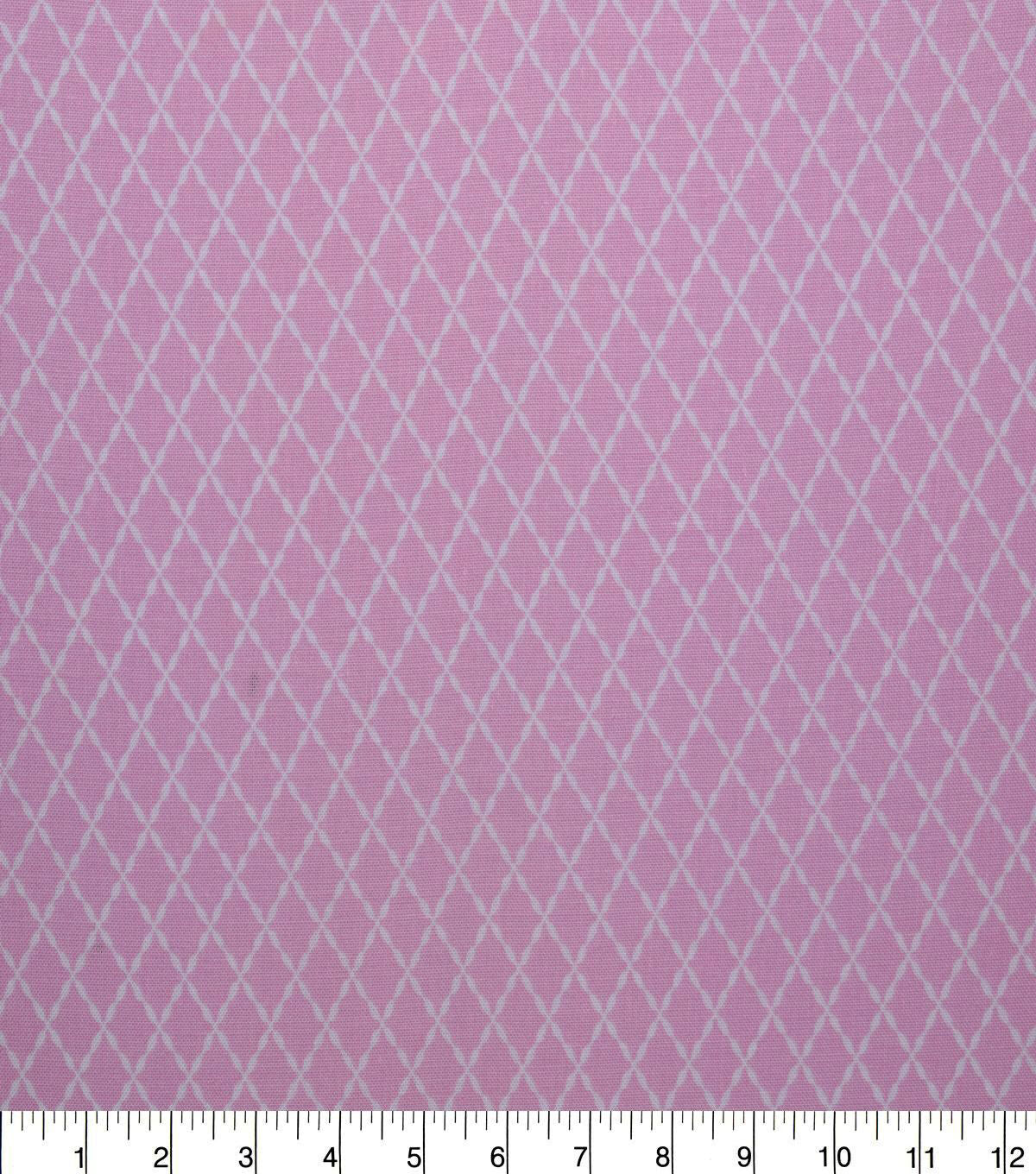 Dotted Diamonds on Blush Quilt Cotton Fabric by Quilter's Showcase