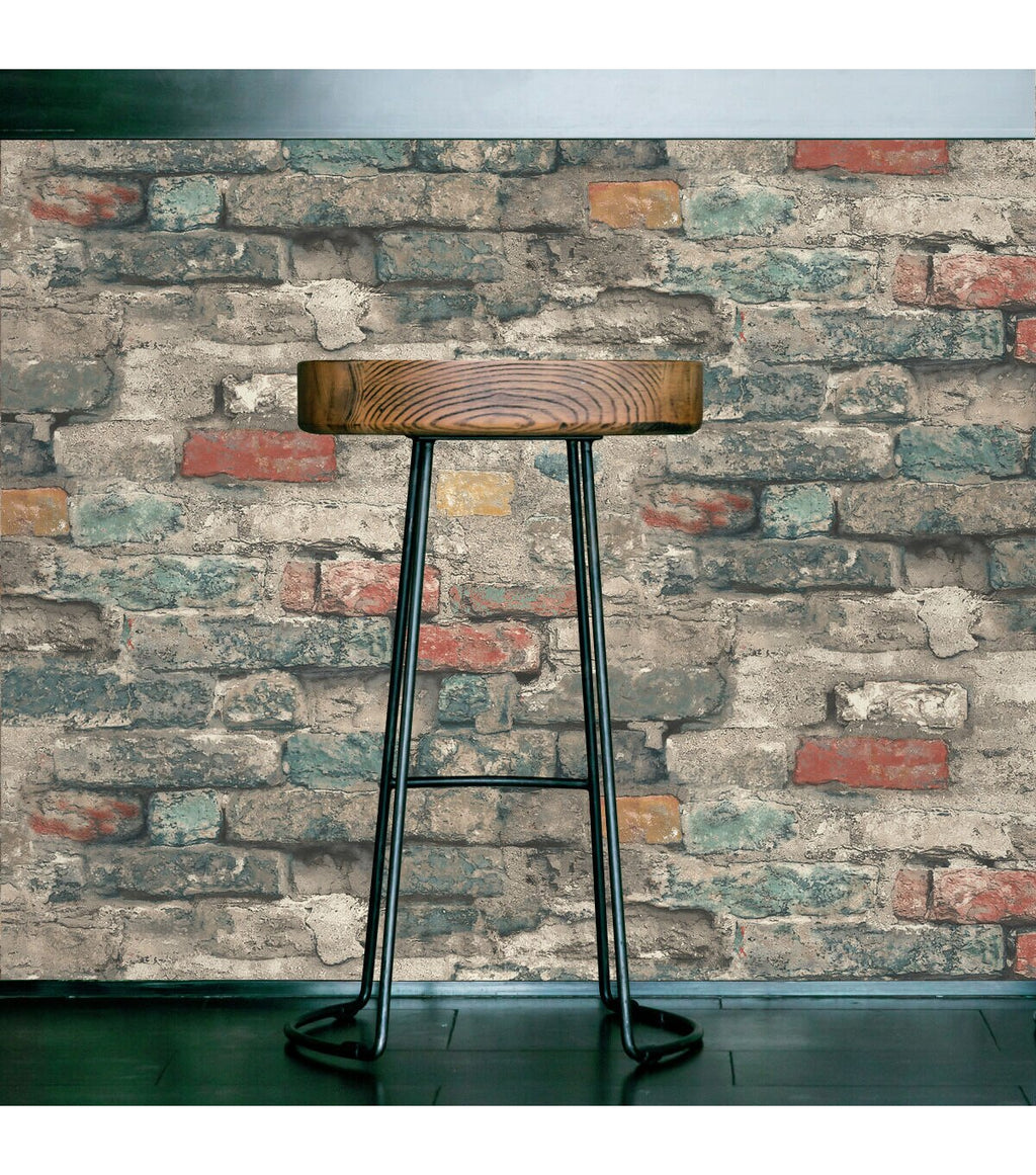 RoomMates Wallpaper Brick Alley