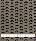 Moustaches Super Snuggle Flannel Fabric