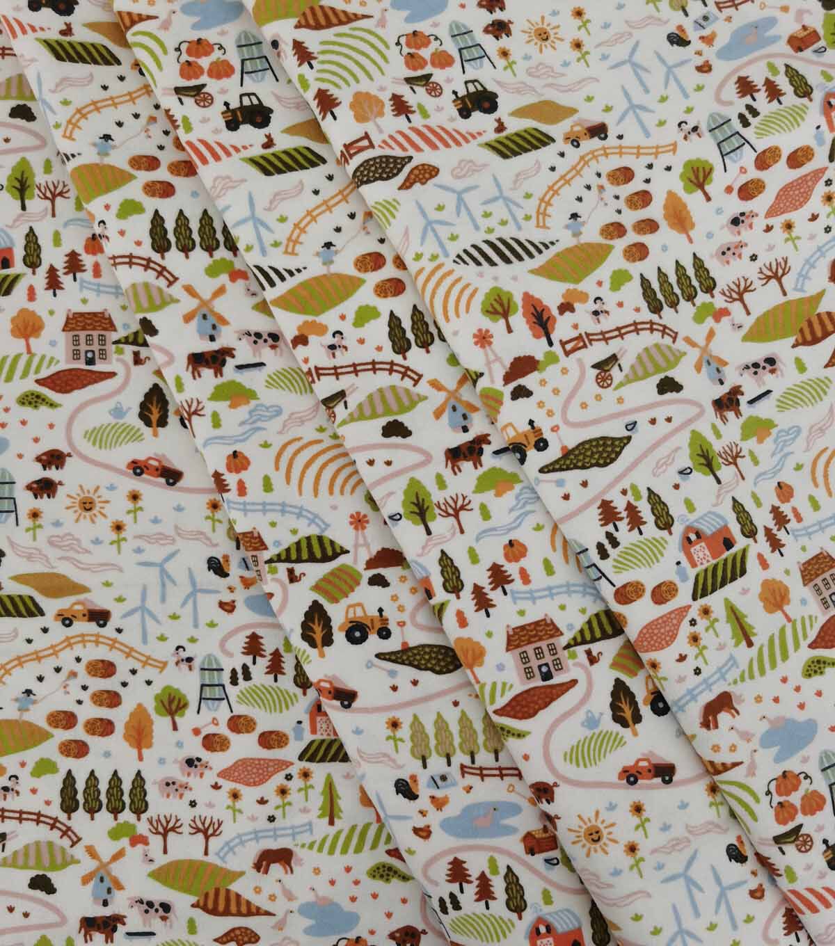 Farm Land Super Snuggle Flannel Fabric