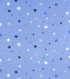 Snow Geo Blizzard Prints Fleece Fabric
