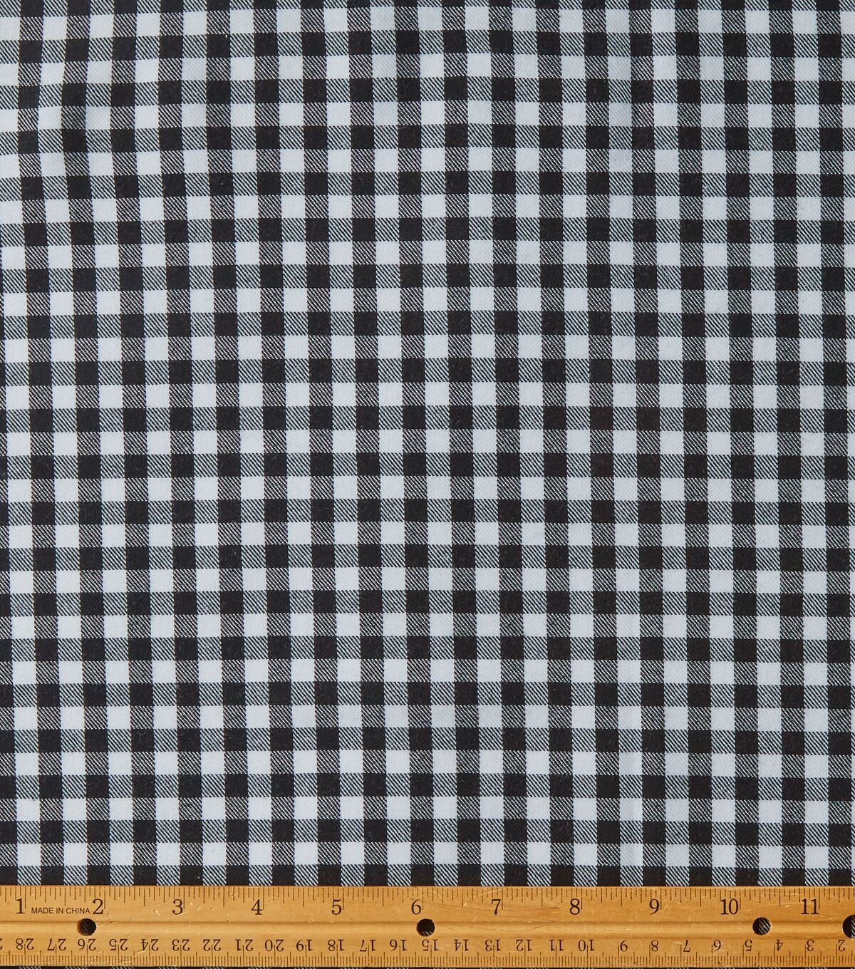 Eddie Bauer Black & White Buffalo Check Cotton Tencel Flannel Fabric