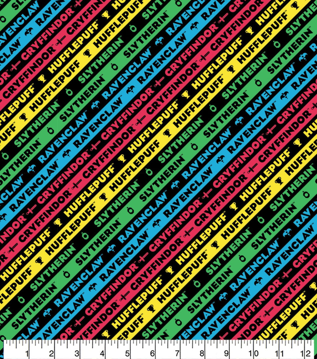 Harry Potter Cotton Fabric House Stripe