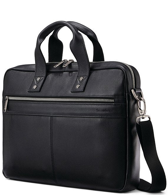 Classic Leather Slim Briefcase