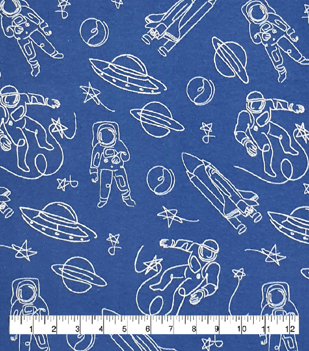 Space Doodles Super Snuggle Flannel Fabric