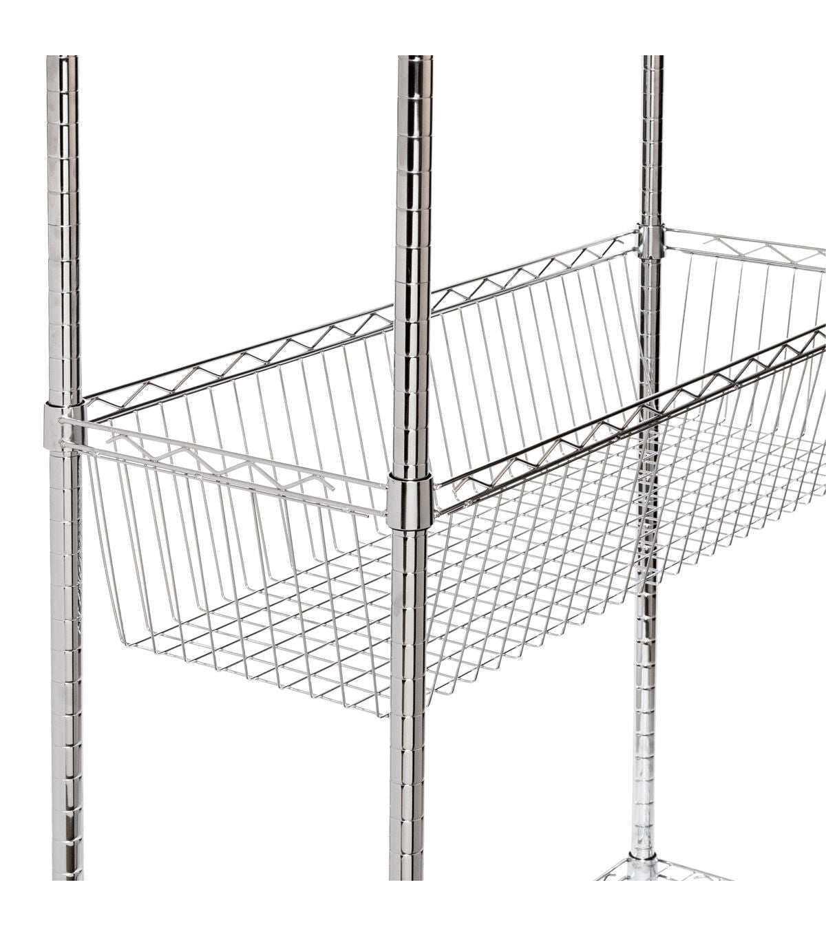 Honey Can Do 36 x 76 Chrome Rolling Laundry Clothes Rack With Shelves